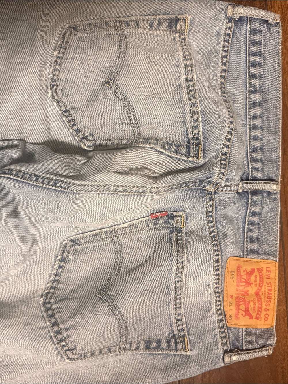 Levi's Light Blue Distressed Boyfriend Jeans - Picture 3 of 5